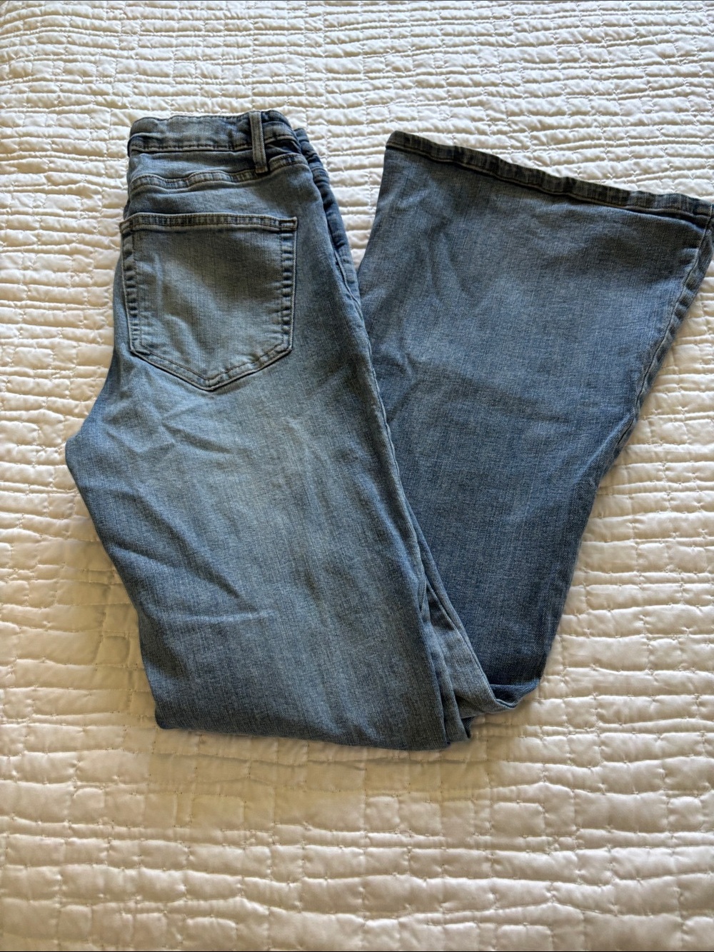 wild fable light blue denim mid-rise flare jeans